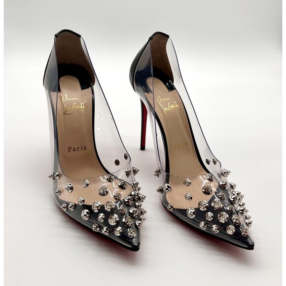 Christian Louboutin Shoes - Christian Louboutin Patent PVC Collaclou 100 Pump Black High Heels EU38.5 US8.5